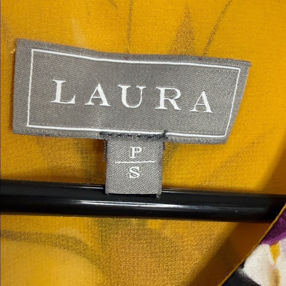 Laura - small - Yellow Floral Long Sleeve Blouse - Picture 2 of 7